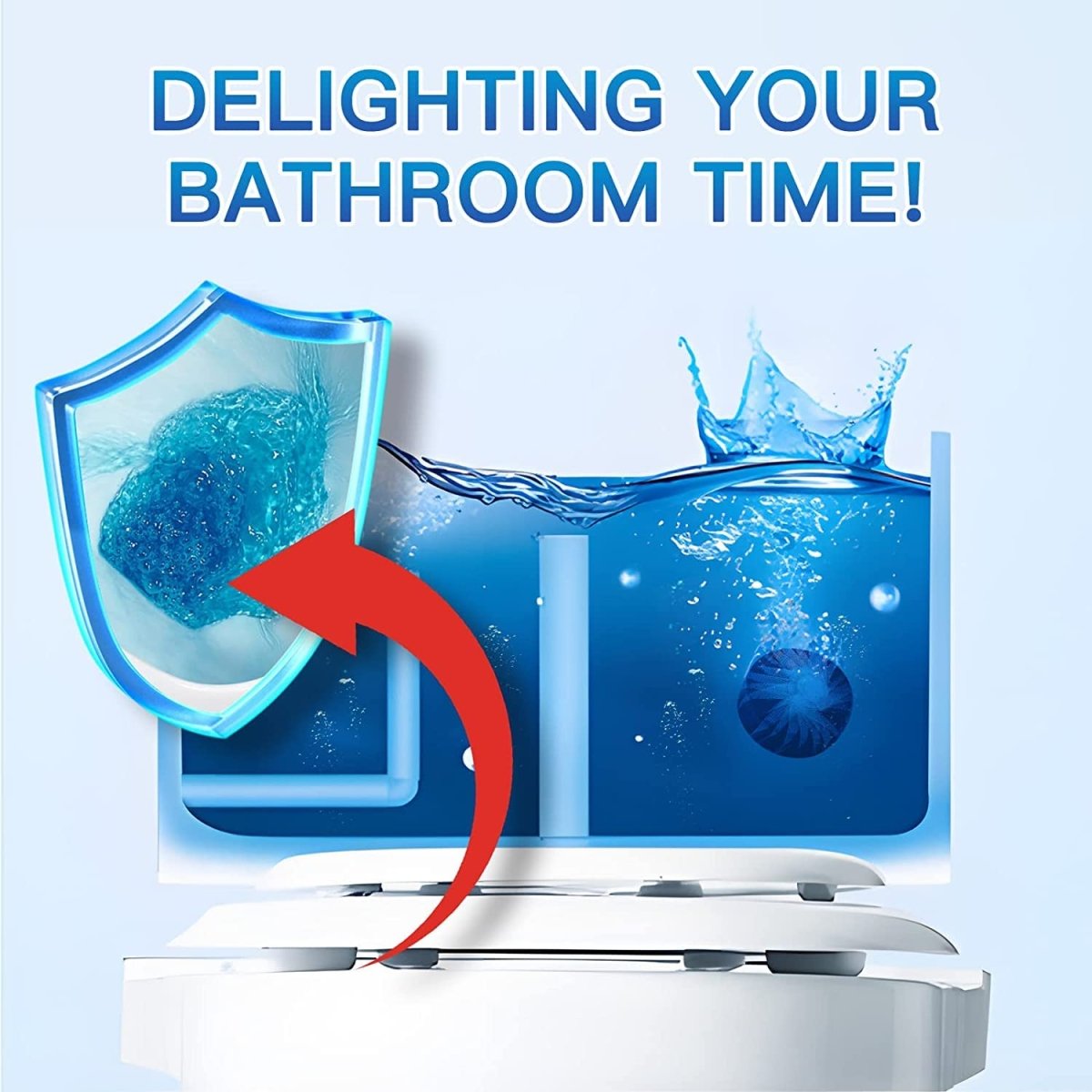 Automatic Toilet Cleaner Tablets Long Lasting Fresh Fragrance (10 Pack) - Saadiq.pk