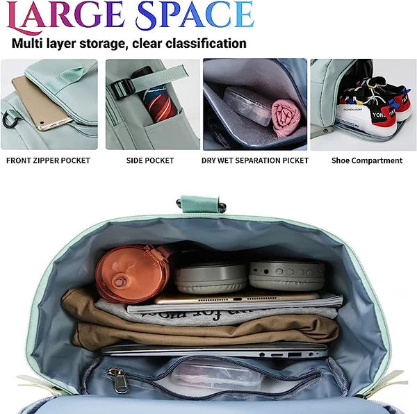 Solo Travel Bag 3-in-1 Travel Backpack with Shoe Compartment | Large Capacity Waterproof Gym & Weekend Bag