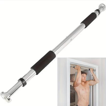Adjustable Doorway Pull Up Bar | No Drill Home Gym Exercise Bar (62-100cm)