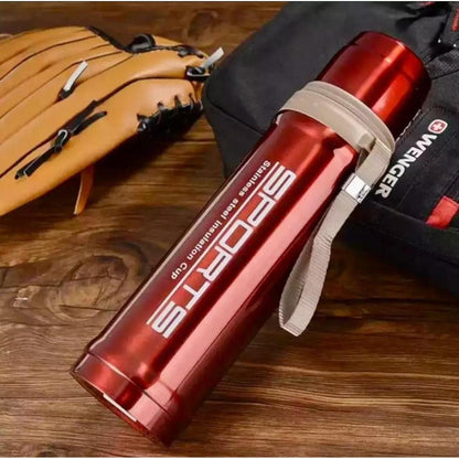 Portable 750ml Vacuum Insulated Stainless Steel Bullet Bottle – Leak-Proof Thermos
