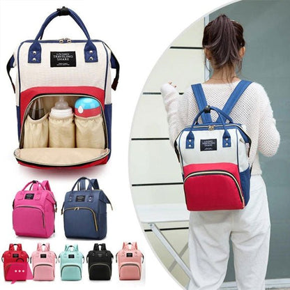 Baby Care Mummy Bag – Large Capacity Travel Diaper Backpack with Insulated Bottle Pockets - Saadiq.pk
