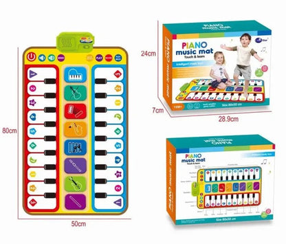 Baby Musical Piano Play Mat – Touch & Step Music Mat for Kids MEDIUM - Saadiq.pk