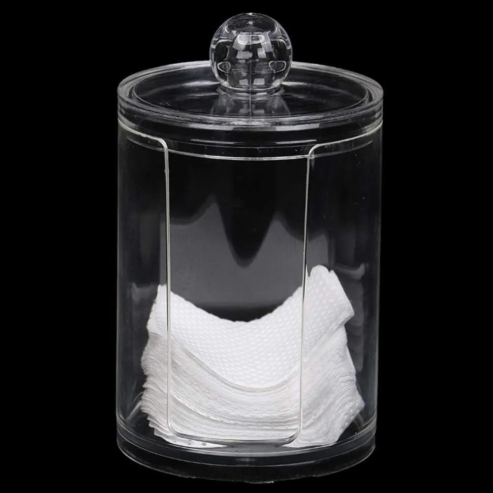 Bamboo Makeup Cotton Swabs Organizer – Eco - Friendly Storage Box with Lid - Saadiq.pk