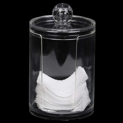 Bamboo Makeup Cotton Swabs Organizer – Eco - Friendly Storage Box with Lid - Saadiq.pk