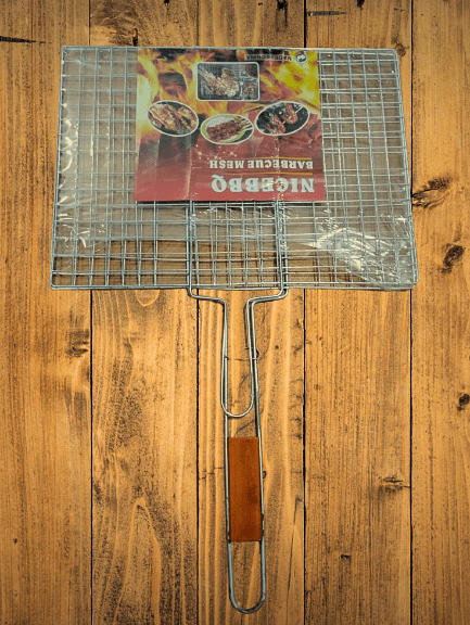 BBQ Stainless Steel Hand Grill – Non - Stick Portable Grilling - Saadiq.pk