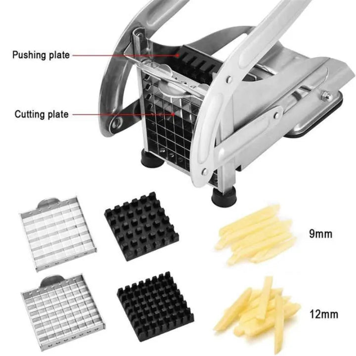 Potato Chipper – French Fries & Wedges Cutter with 2 Blades