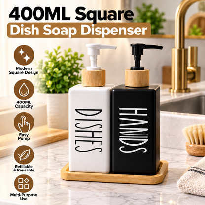 400ML Square Dish Soap Dispenser