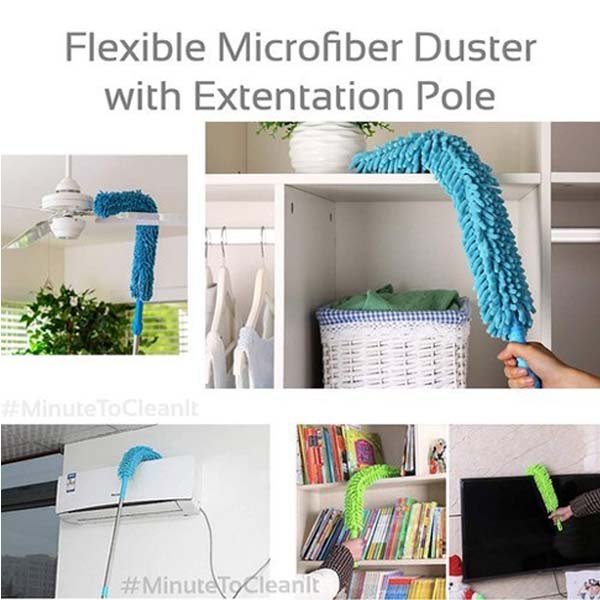 Bendable Microfiber Duster Foldable Multipurpose Cleaning Brush for Car, Home & Office Use - Saadiq.pk