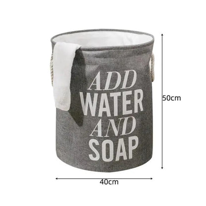 Big Laundry Basket with Waterproof Interior – Add Water & Soap for Easy Washing - Saadiq.pk