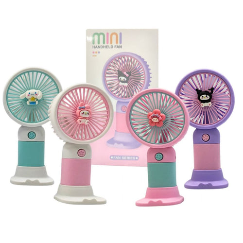 Hello Kitty Sanrio Portable USB Rechargeable Fan – Mini Handheld Cooling Fan