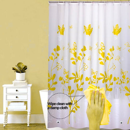 Butterfly Shower Curtain – Colorful Bathroom Decor, Waterproof Polyester - Saadiq.pk