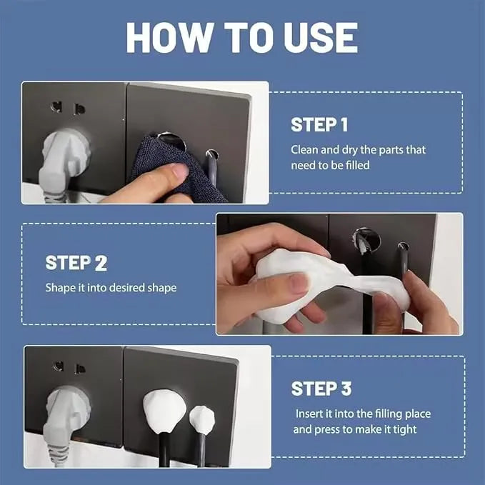 Quick Repair Clay Sealing Putty | Multi-Purpose Sealant Mud for Holes, Gaps & Cracks