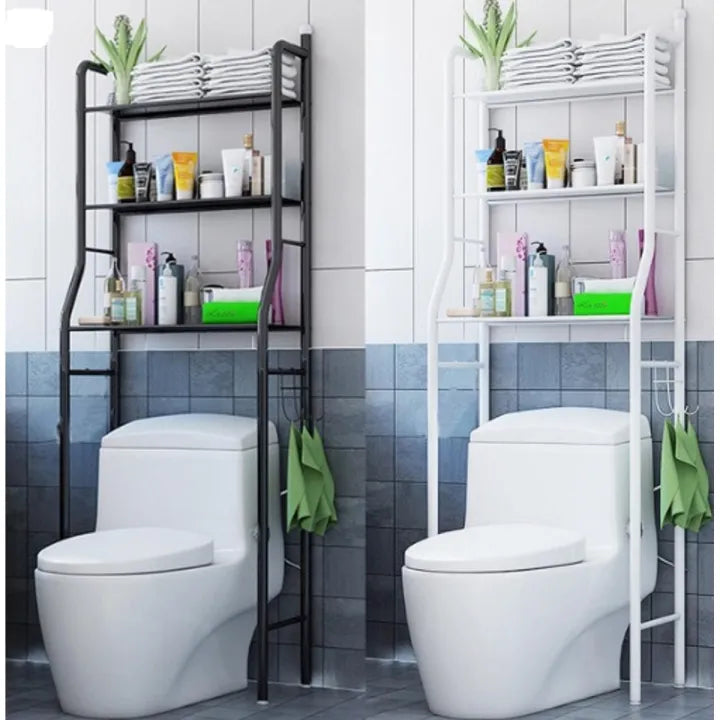 Over The Commode Iron Organizer Bathroom Shelf