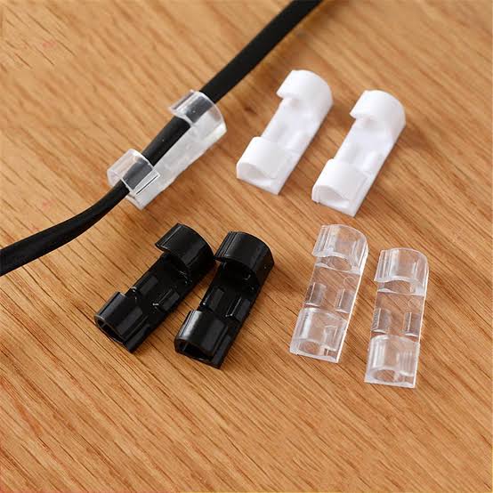 Cable Clips (Pack of 20) – Strong Adhesive Wire Organizer - Saadiq.pk