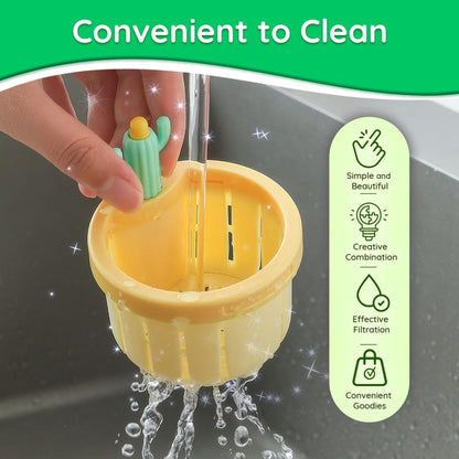 Cactus Sink Drain Basket | Kitchen Sink Strainer with Hands - free Waste Removal - Saadiq.pk