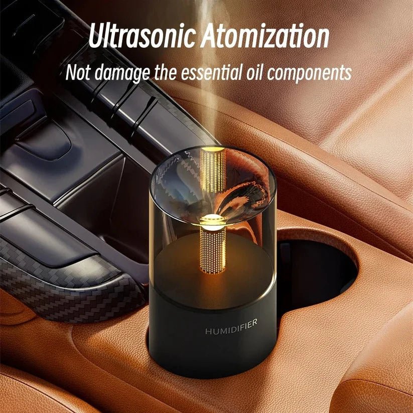 Candle Light Electric Humidifier | Flame Effect Aroma Diffuser for Home & Office - Saadiq.pk
