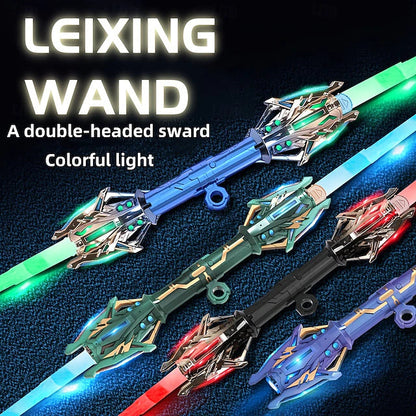 2-in-1 LED Light Sword Toy with Sound Effects