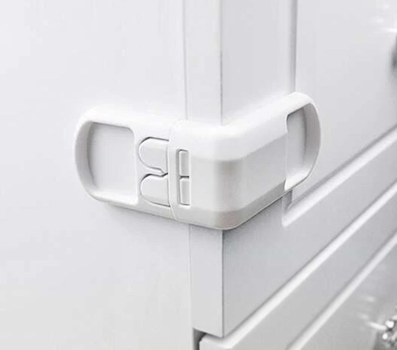 Child Safety Drawer Lock (Pack of 2) – Baby Proof Cabinet, Drawer & Appliance Lock - Saadiq.pk
