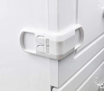 Child Safety Drawer Lock (Pack of 2) – Baby Proof Cabinet, Drawer & Appliance Lock - Saadiq.pk