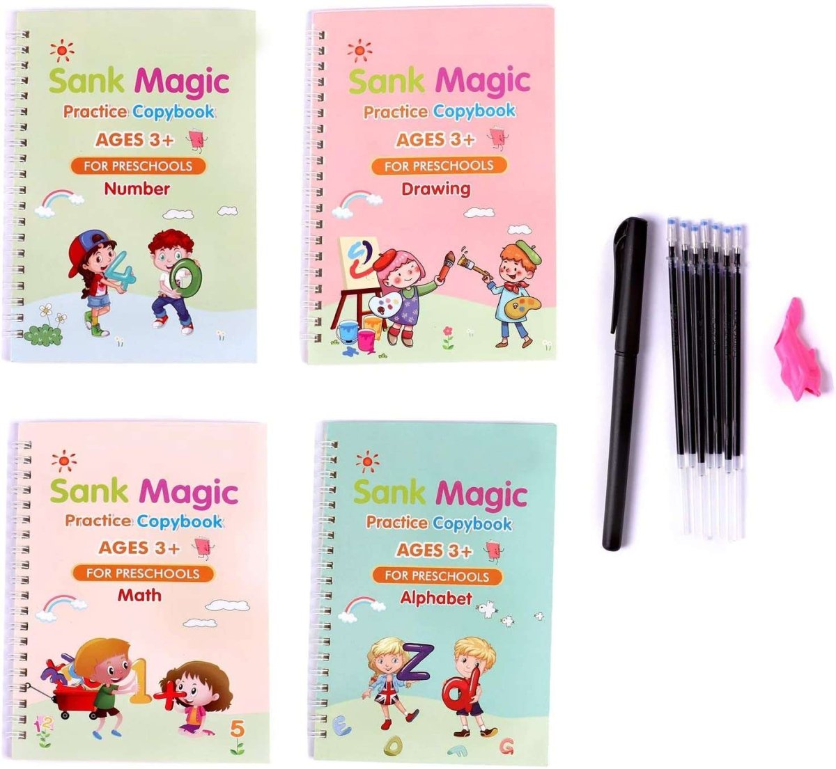 Children Practice Book – Sank Magic Handwriting Skills Copybook Set - Saadiq.pk
