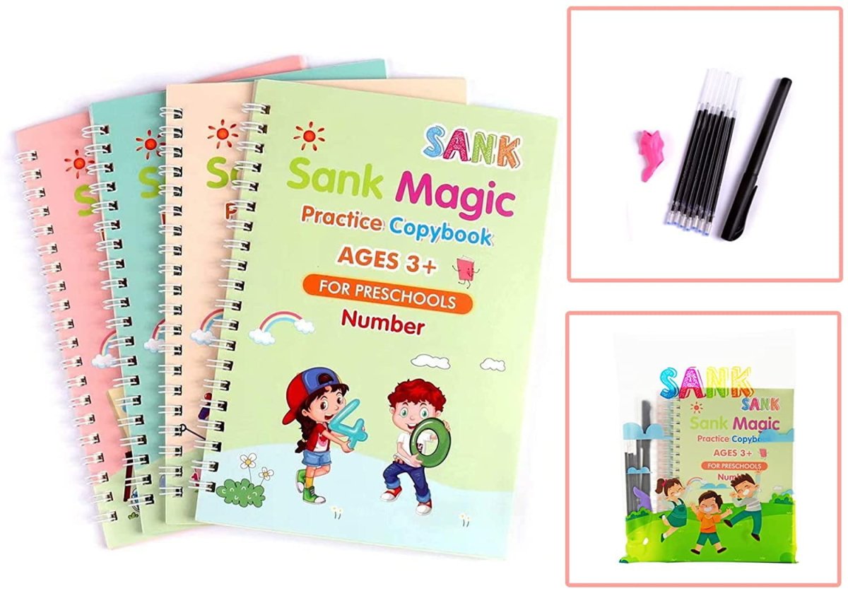 Children Practice Book – Sank Magic Handwriting Skills Copybook Set - Saadiq.pk