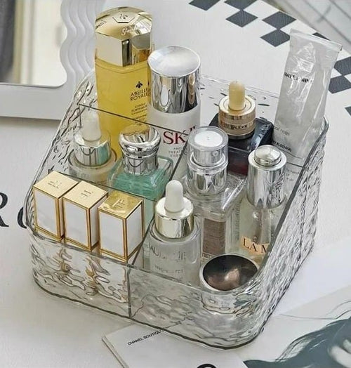 Clear Acrylic Makeup Organizer – Large Capacity Beauty Storage - Saadiq.pk