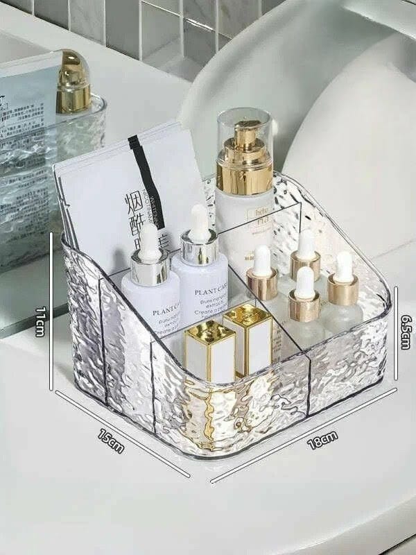 Clear Acrylic Makeup Organizer – Large Capacity Beauty Storage - Saadiq.pk
