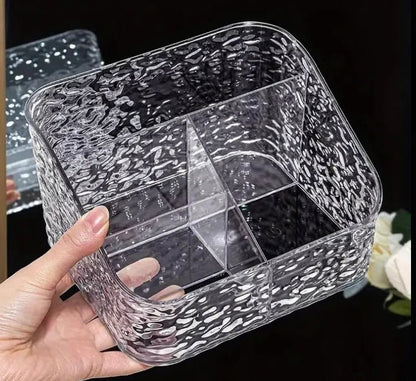 Clear Acrylic Makeup Organizer – Large Capacity Beauty Storage - Saadiq.pk