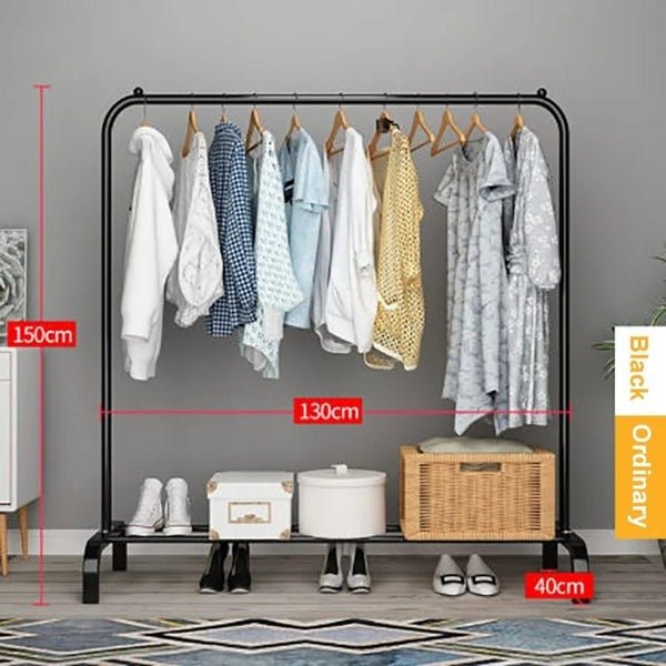 Cloth Hanging Stand with Wheels – Portable Garment Rack Organizer - Saadiq.pk