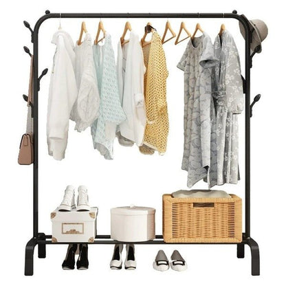 Cloth Hanging Stand with Wheels – Portable Garment Rack Organizer - Saadiq.pk