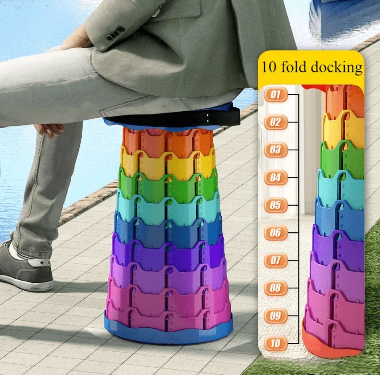 Compact collapsible camping seat - Saadiq.pk