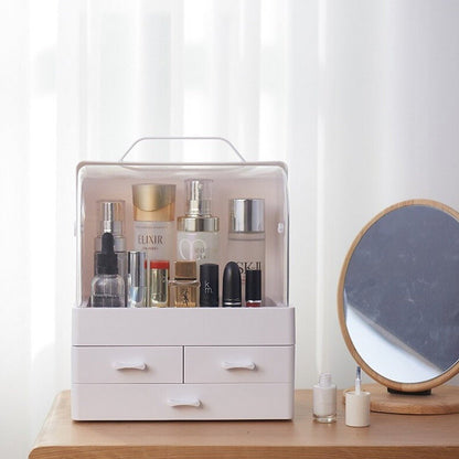 Cosmetic Organizer | Makeup Storage Box with Compartments & Drawers - Saadiq.pk