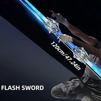 2-in-1 LED Light Sword Toy with Sound Effects
