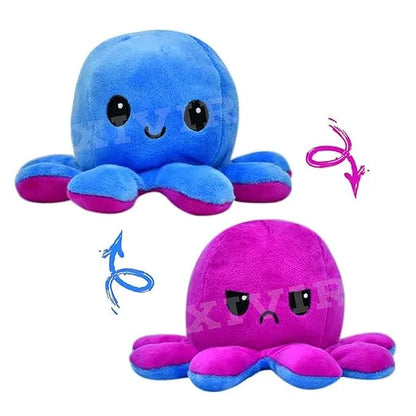 Reversible Octopus Plush Toy – 2-in-1 Mood Flip Soft Toy
