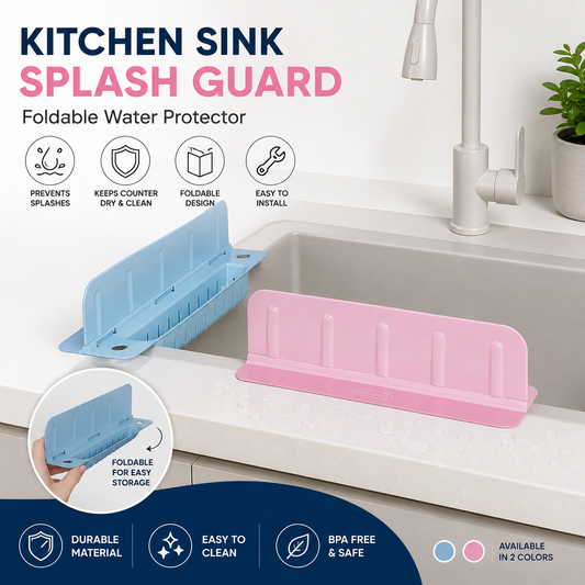 Kitchen Sink Splash Guard – Foldable Water Protector