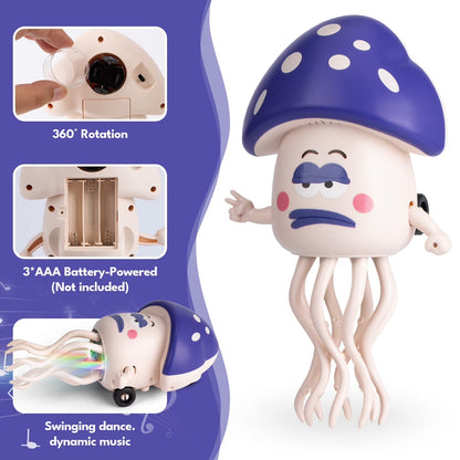 Dancing Mushroom Toy with Lights & Music | Crawling Baby Toy