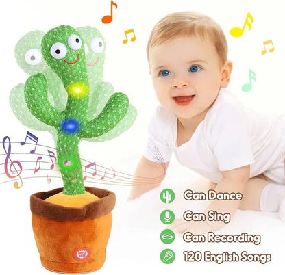 Dancing & Talking Cactus Toy | Singing Mimicking Cactus with Lights | Funny Dancing Plush Toy for Kids - Saadiq.pk