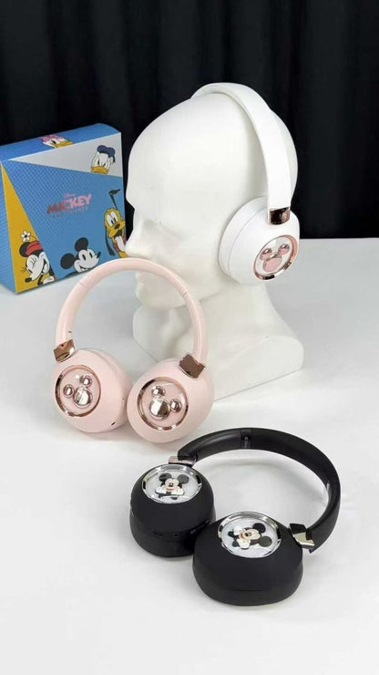 Disney Mickey Wireless Headphones – Cute Over‑Ear Bluetooth Headset with Carry Case - Saadiq.pk