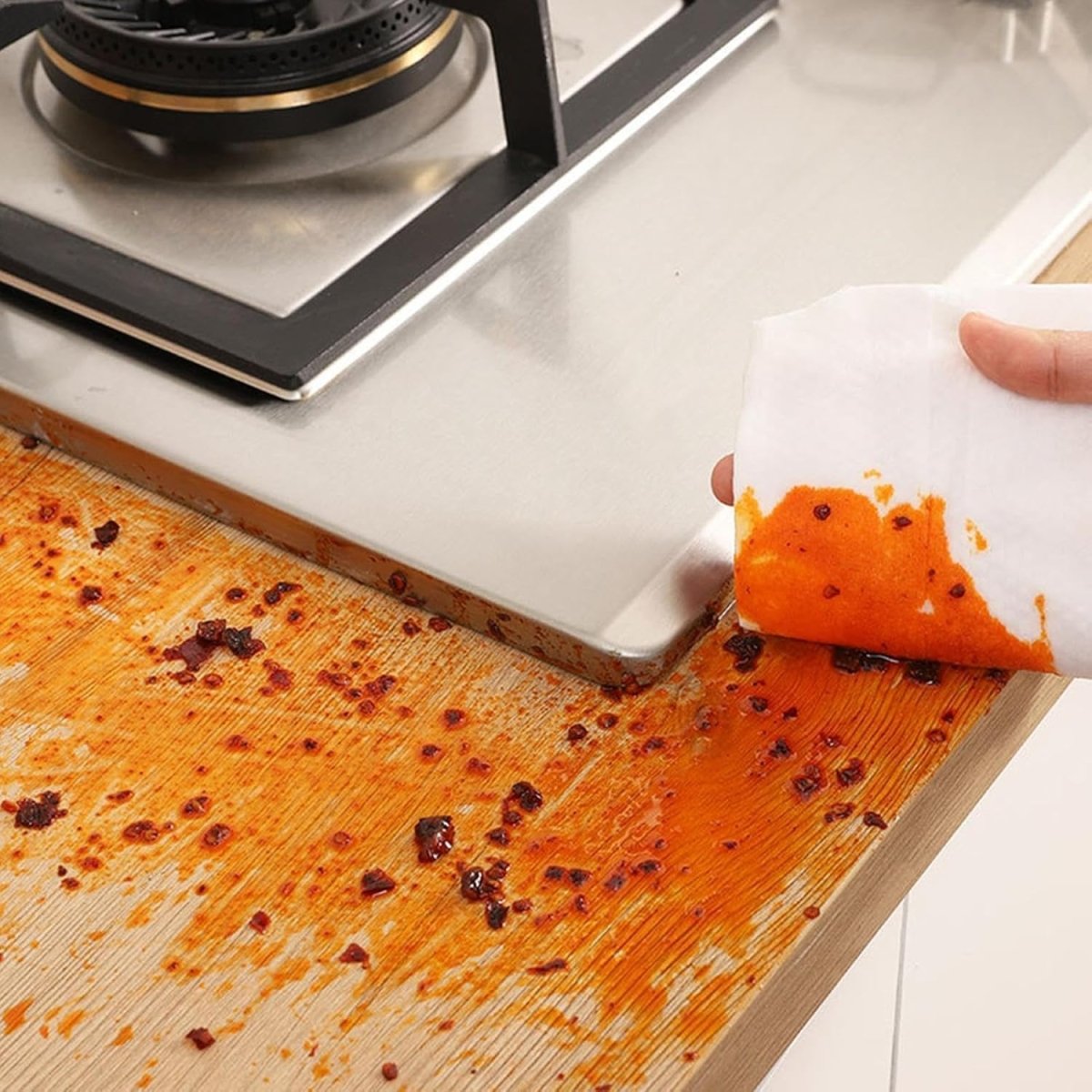 Disposable Kitchen Cleaning Wipes | Grease & Stain Remover Wet Wipes - Saadiq.pk