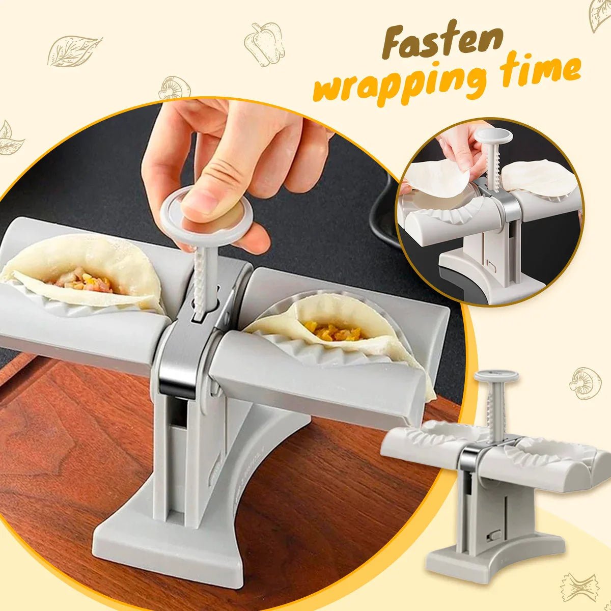 Double Head Dumpling Maker – Automatic Dumpling & Samosa Mold Press Tool - Saadiq.pk