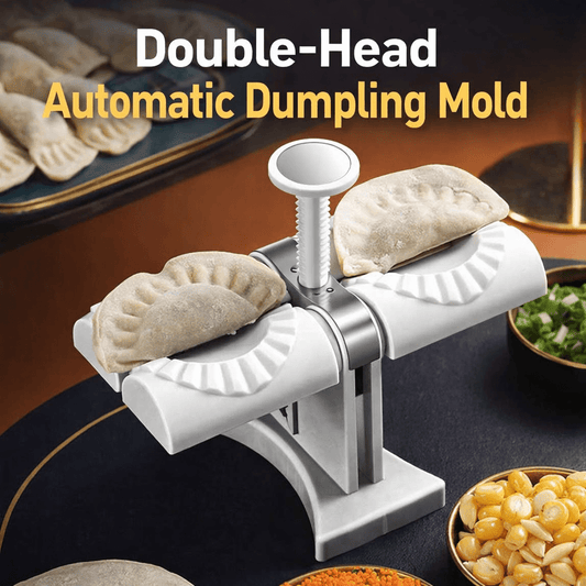 Double Head Dumpling Maker – Automatic Dumpling & Samosa Mold Press Tool - Saadiq.pk