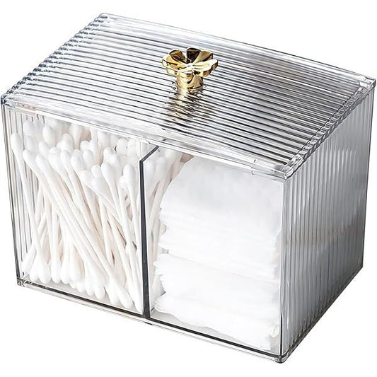 Double Multifunction Makeup Cotton Pad Box – Vanity Organizer - Saadiq.pk