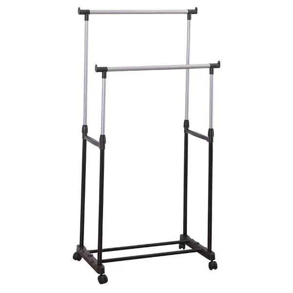 Double Pole Clothes Rack – Adjustable Garment Organizer - Saadiq.pk