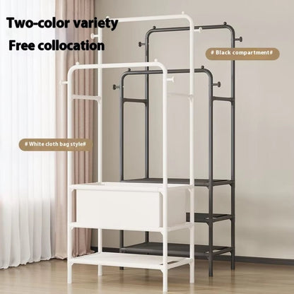 Double Pole Freestanding Coat & Hat Rack with 3 Shelves – Stylish Organizer - Saadiq.pk