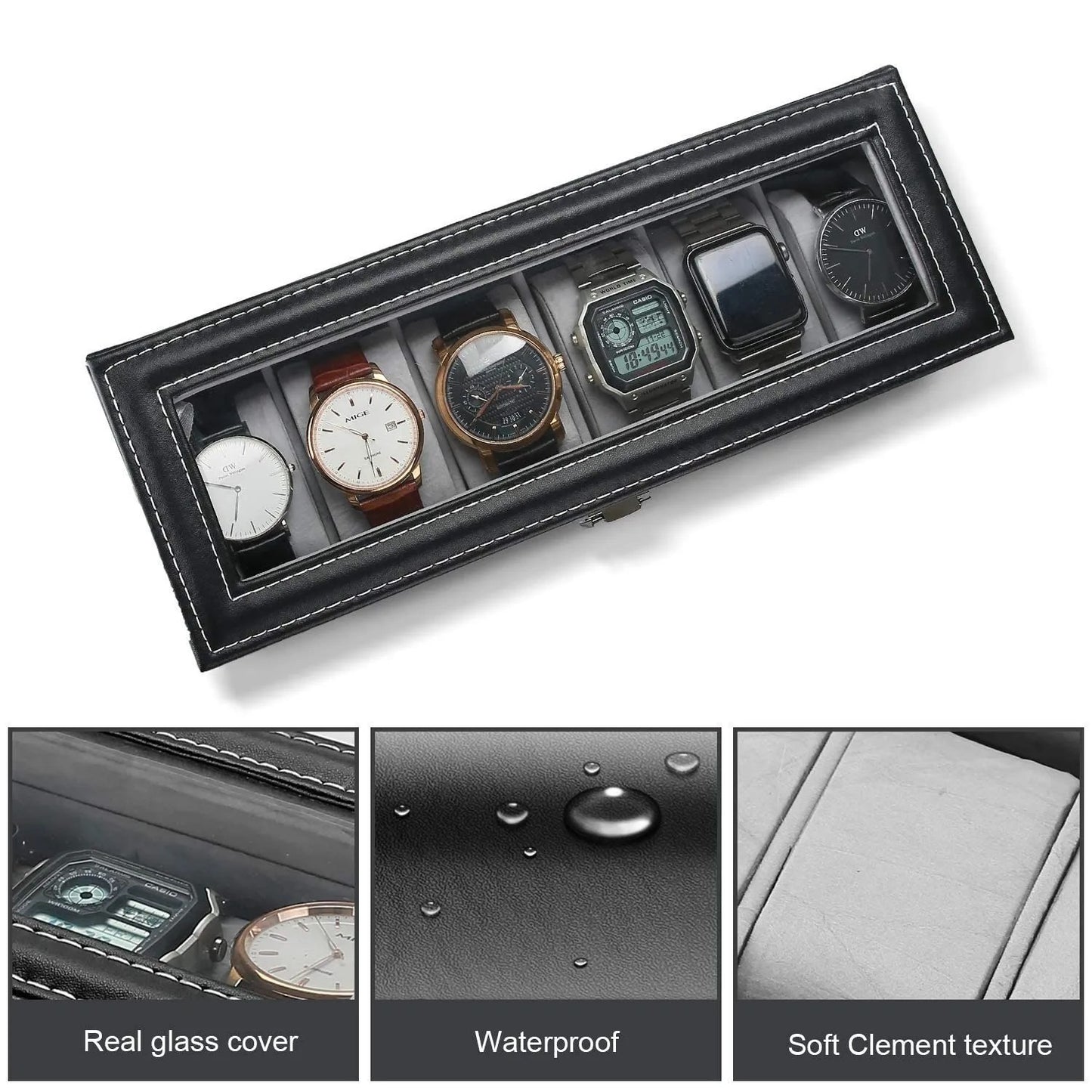 06 Slots Wrist Watch Box