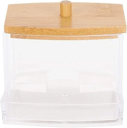 Toothpick & Cotton Swab Dispenser – Transparent Dustproof Storage Box