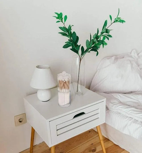 Two-Layer Acrylic Cotton & Pad Organizer – Transparent Makeup Storage Box with Lid