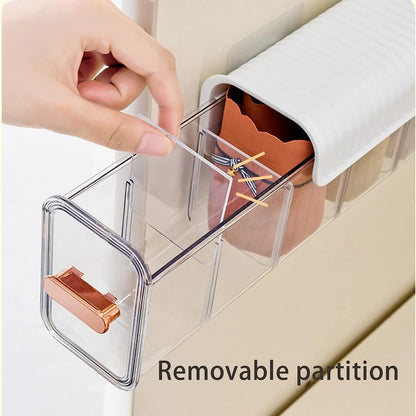 6-Cell Clear Wall Mounted Storage Box – Multipurpose Organizer