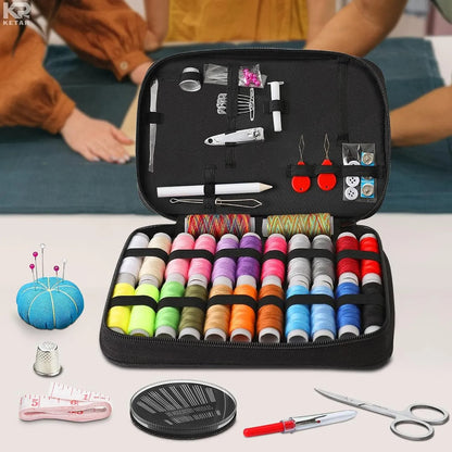 95-Piece Portable Sewing Kit – Complete Toolbox for Beginners & Professionals
