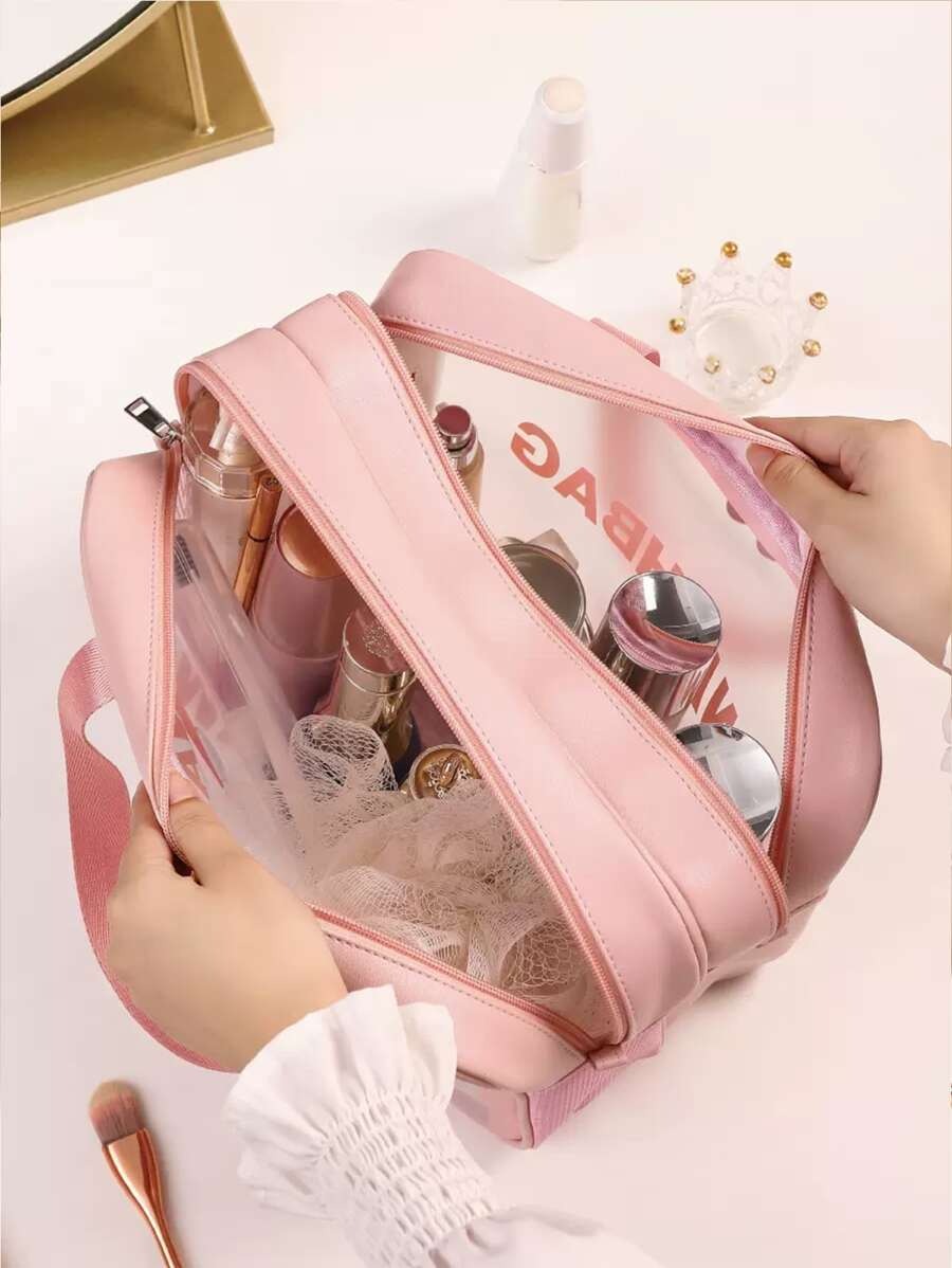 Double Layer Waterproof Travel Cosmetic Washbag
